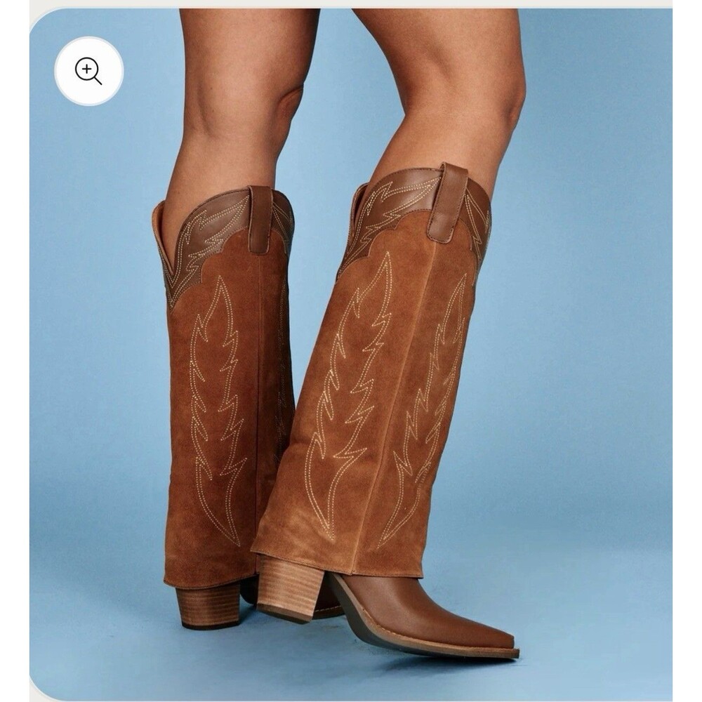 Try On/demo Dingo Women's Wild Fire Western Boots Brown Size 9 Dl2280 Cowboy